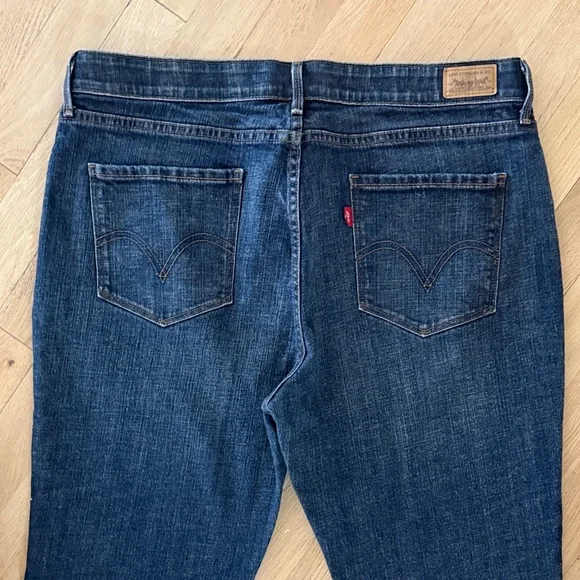 Levi Perfect Waist Straight Leg 525 Dark Blue Denim Jeans - Picture 9 of 9